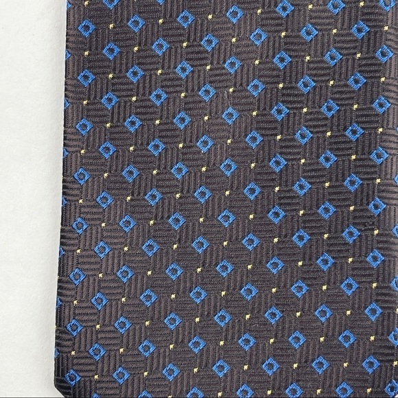 Barberini Tie Mens Black Blue Polka Dot 100% Silk Roma Made in Italy - Picture 4 of 5